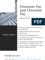 Premium Pay and Overtime Pay