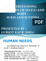 Understanding The Needs of Self (I) and Body - Sukh and Suvidha