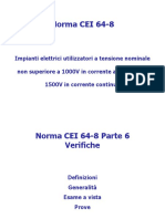Norma CEI 64-8 Impianti Elettrici Utilizzatori A Tensione Nominale Non Superiore A 1000V in Corrente Alternata e A 1500V in Corrente Continua