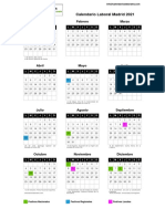 Calendario Laboral Madrid 2021: Enero Febrero Marzo