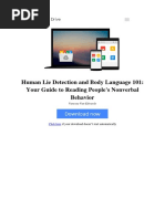 Human Lie Detection and Body Language 101 Your Guide To Reading Peoples Nonverbal Behavior by Vanessa Van Edwards 1482040239