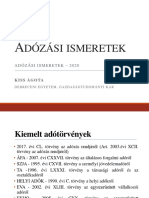 Előadás 01 Adózási-Ismeretek 2020 Alapfogalmak