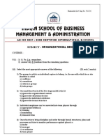 Subject: Organizational Behavior: An Iso 9001: 2008 Certified International B-School