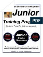 The P.J. Nolan Snooker Coaching Guide Junior. Beginner Player To 40 Break Standard. Snooker Champions PDF