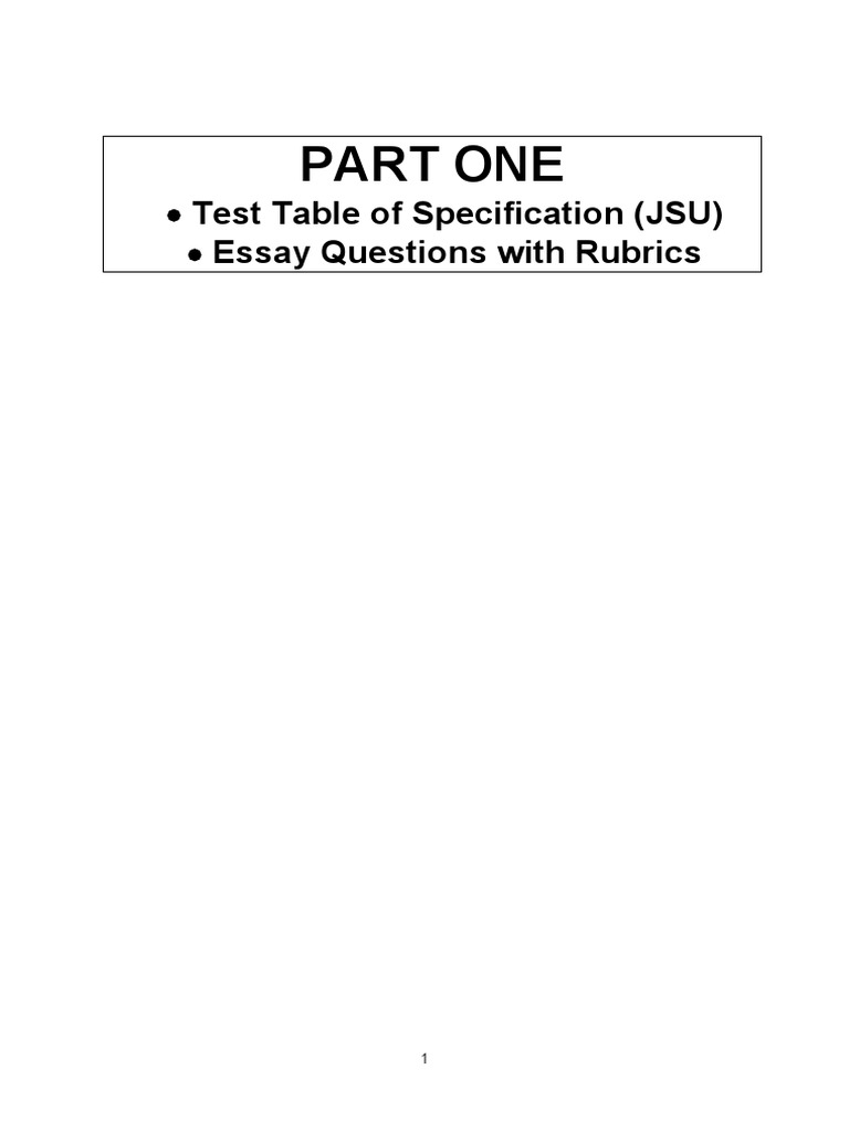 Test Table of Specification | PDF | Fallacy | Test (Assessment)