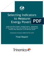 Selecting Indicators to Measure Energy Poverty