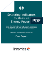 Selecting Indicators To Measure Energy Poverty