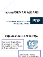 Transformari ale apei