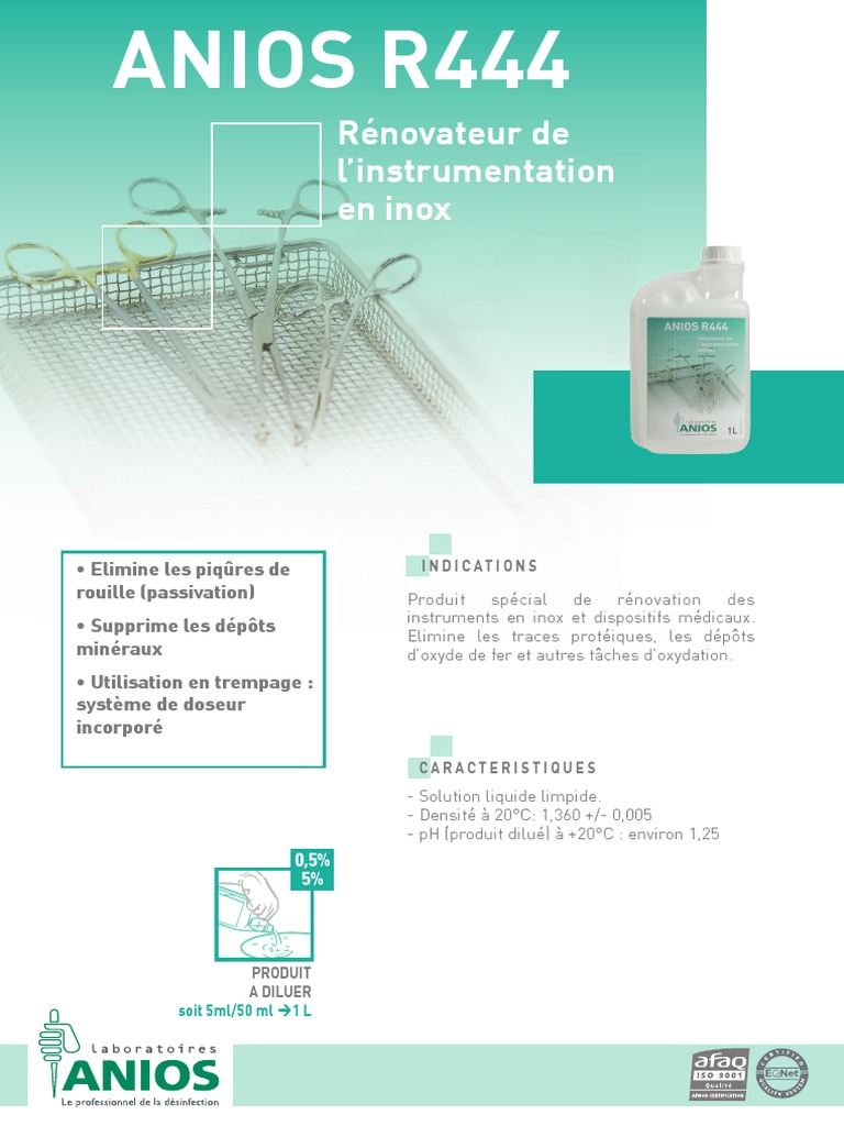 Rénovation des instruments en inox avec R444 | PDF