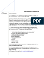 GME Sample Agreement - Appointment Letter - CAP PDF