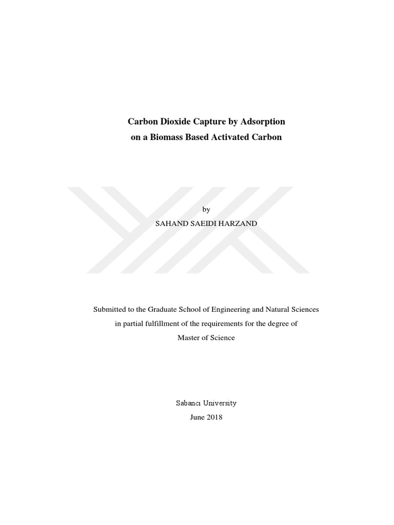Carbon Dioxide Capture by Adsorption On A Biomass Based Activated ...