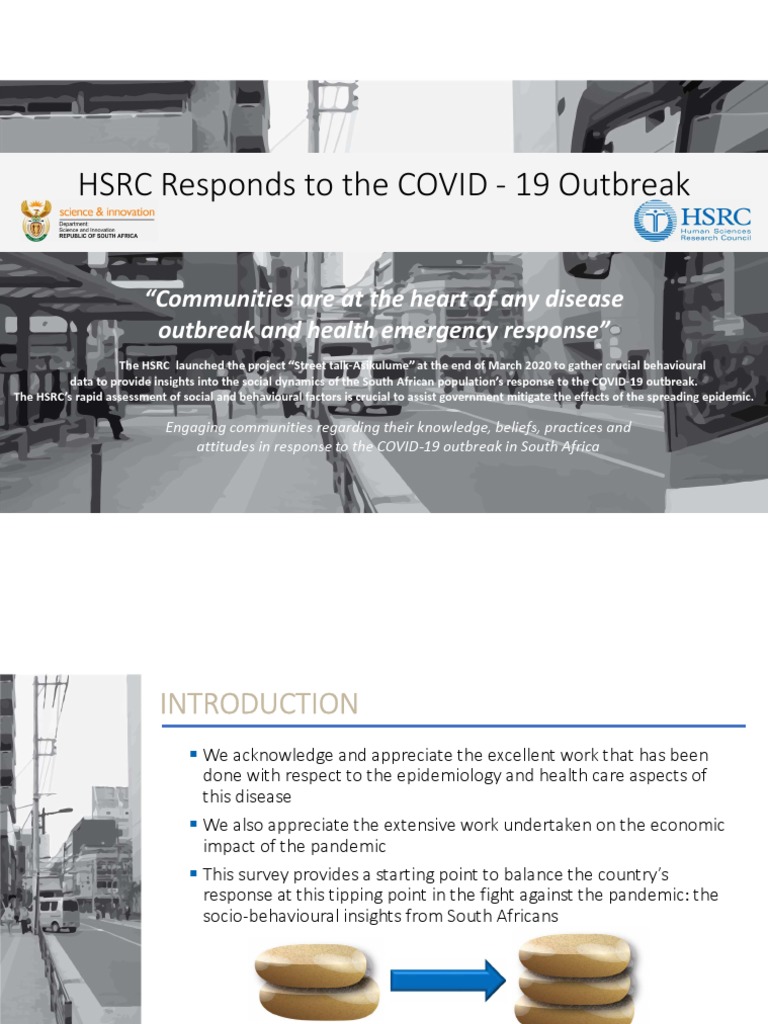 The Human Sciences Research Council Responds To The Covid 19 Outbreak Survey Methodology Behavior