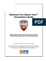 National Fire Select Test™: Orientation Guide