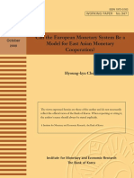 Can The European Monetary System Be A Model For East Asian Monetary Cooperation