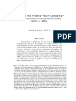 How Are The Filipino Youth Changing?: HE Shifting Lifestyles OF OUR Nation S Young S TO S