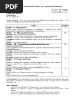 Management Principles and Organizational Behaviour - New Syllabus