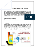 Scenario of Energy Recourses in Pakistan