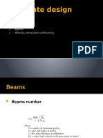 Dam Gate Design: Beams Wheels, Wheel Pins and Bearing