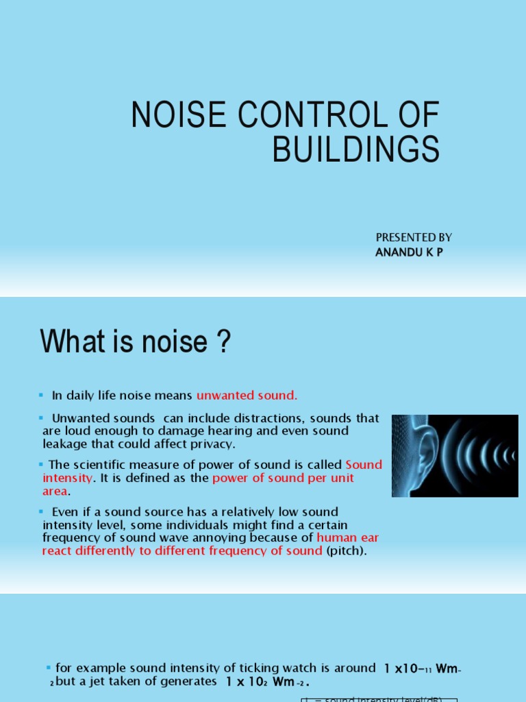 Noise Control Techniques in Buildings | PDF | Noise | Sound