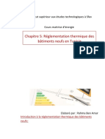 Chapitre 5: Réglementation Thermique Des Bâtiments Neufs en Tunisie