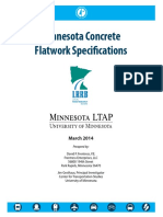 Minnesota Concrete Flatwork Specifications: March 2014