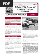 What, Why & How?: Finishing Concrete Flatwork