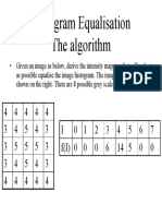 Histogram Equalisation The Algorithm