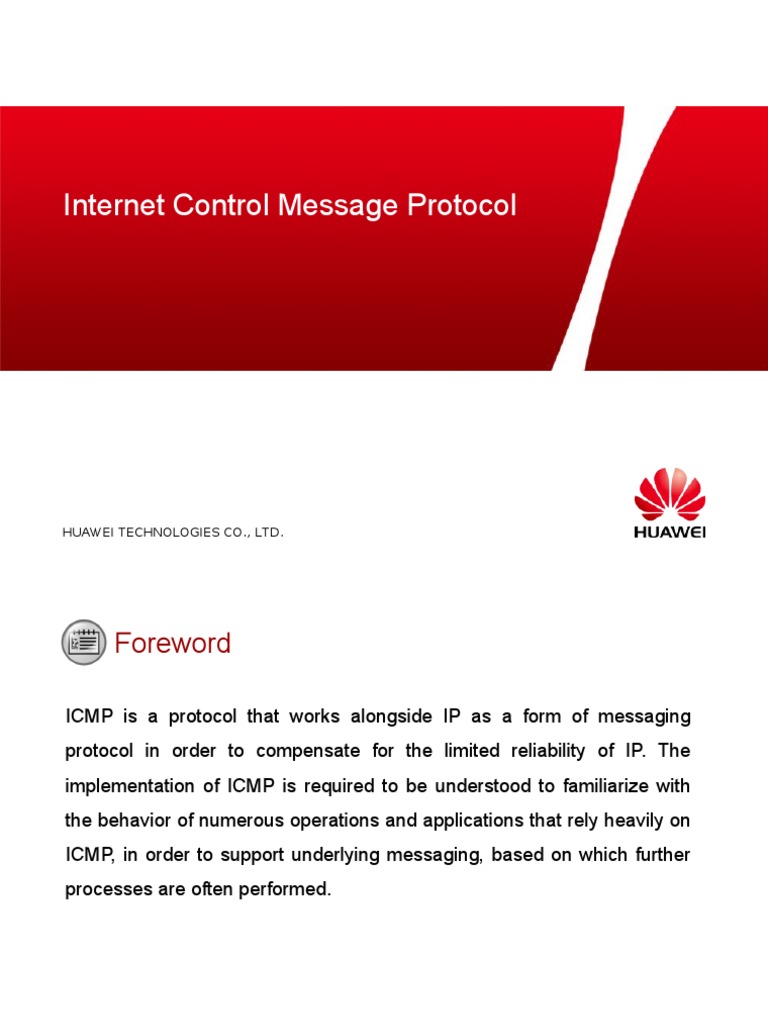 Internet Control Message Protocol: Huawei Technologies Co., LTD | PDF ...