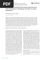 Psychological Detachment From Work During Nonwork Time and Employee Well-Being: The Role of Leader's Detachment