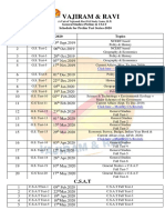 Vajiram & Ravi: Prelim Test Schedule 2020 Topics