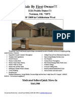 For Sale by First Owner!!!: 1126 Prairie Dunes CT Norman, OK 73072 1533 FT 2008 in Cobblestone West