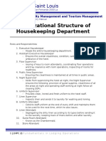 Organizational Structure of Housekeeping Department