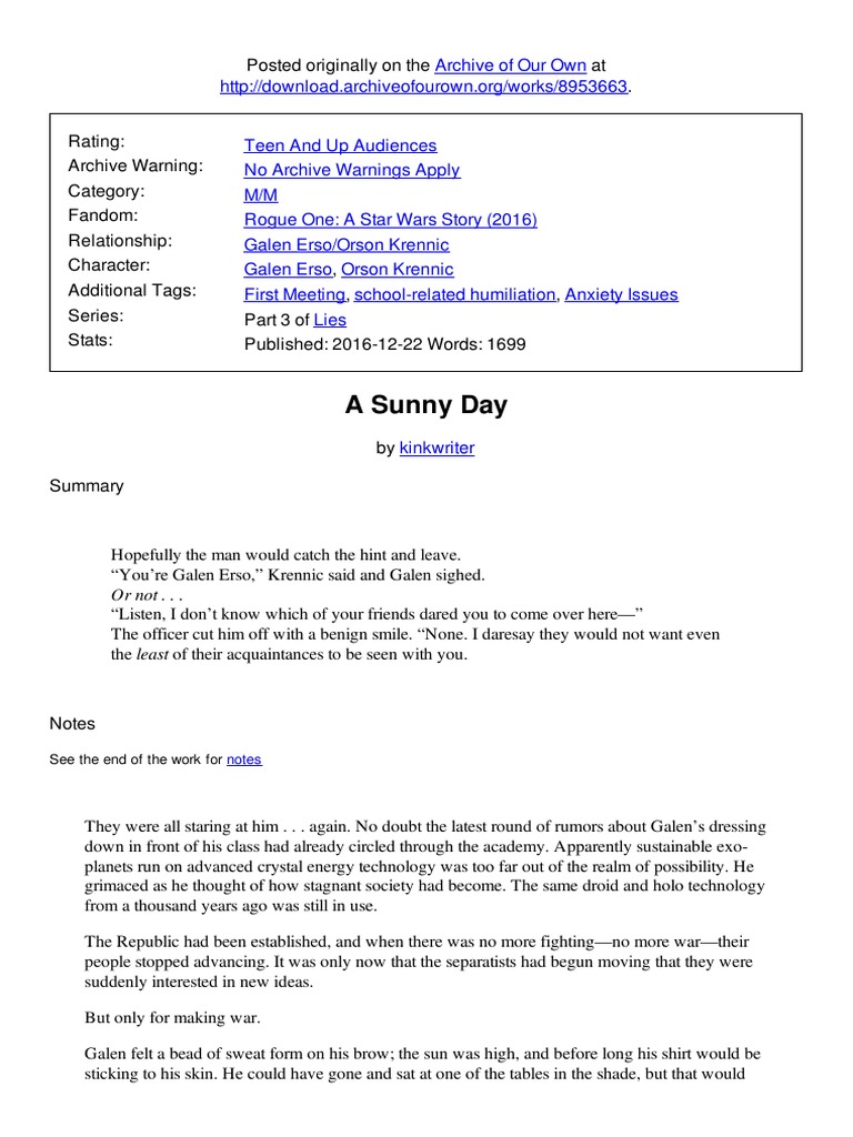 A Sunny Day | PDF