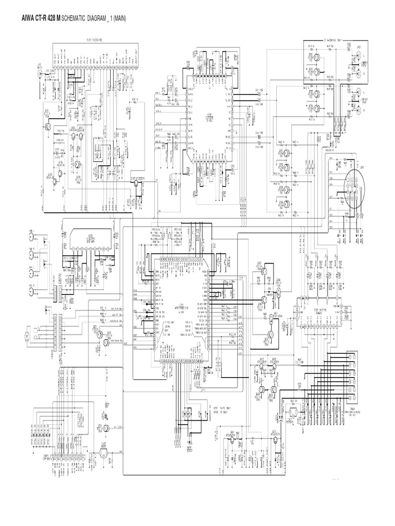 Aiwa CT-R 428 M: Schematic Diagram - 1 (Main) | PDF