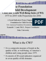 The Foundation For Child Development: Child and Youth Well-Being Index (CWI)