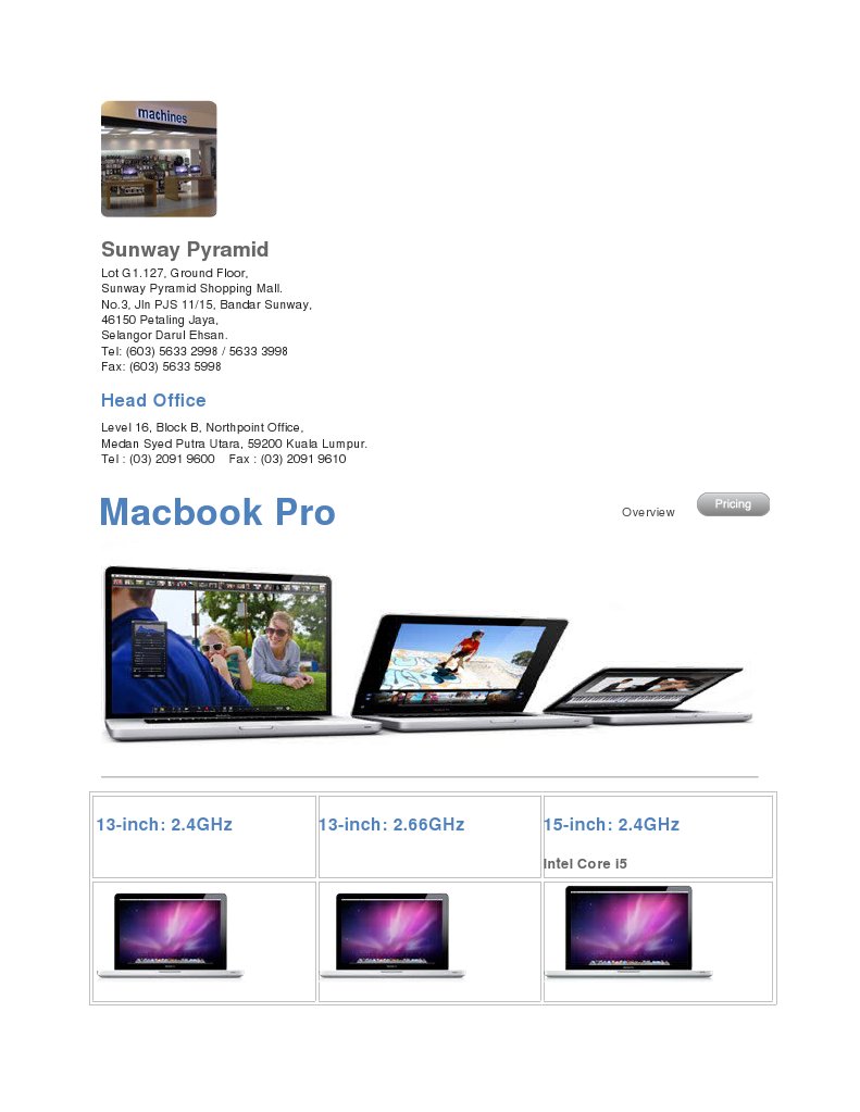 MacBook Pro Pricing and Specs Guide | PDF | Computer Related ...