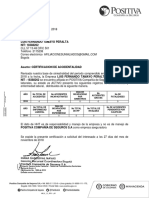 Certificado de Accidentalidad Positiva