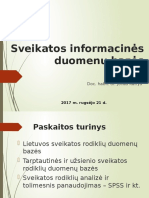 2017 - 09 - 21 - Sveikatos Informacines Duomenu Bazes