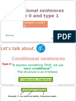 Conditional Sentences Type 0 and Type 1: Mosaic 3 Unit 8