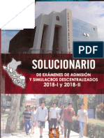 Unmsm Solucionario 2018 I - 2018 Ii (Oca) PDF