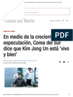 En medio de la creciente especulación, Corea del Sur dice que Kim Jong Un está ‘vivo y bien’ _ CNN