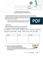 Introductions and Basic Personal Information (In/Formal Communication)