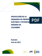 UPME Proyeccion Demanda Energia Julio 2017