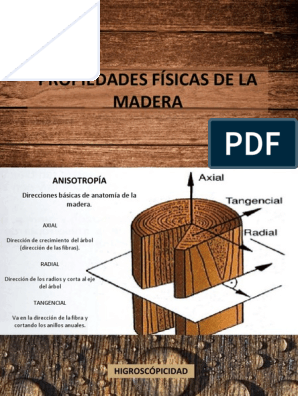 Direcciones de anisotropía de la madera, localización y