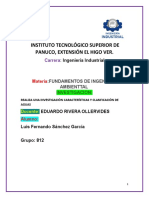 Clasificacion y Caracteristicas Del Agua