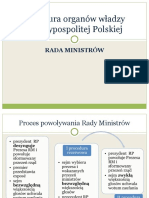 Struktura Organów Władzy Rzeczypospolitej Polskiej - Rada Ministrów