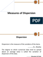 Measures of Dispersion