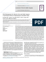 Pain Management For Elective Foot and Ankle Surgery. A Systematic Review of Randomized Controlled Trials PDF