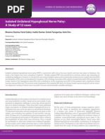 Download Isolated Unilateral Hypoglossal Nerve Palsy A Study of 12 cases by iMedPub SN45845948 doc pdf