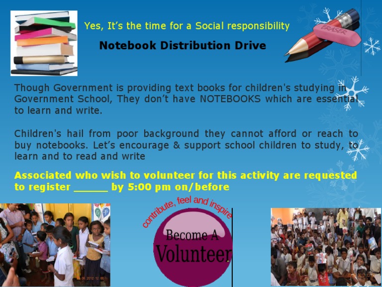 Free Notebook Distribution Drive | PDF